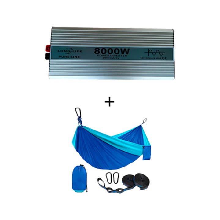 Invertor 8000 W, sinus pur, 24 V - 220 V, auto si sisteme panouri solare, tir, rulota, autorulota, testat osciloscop, barca, casa, si hamac