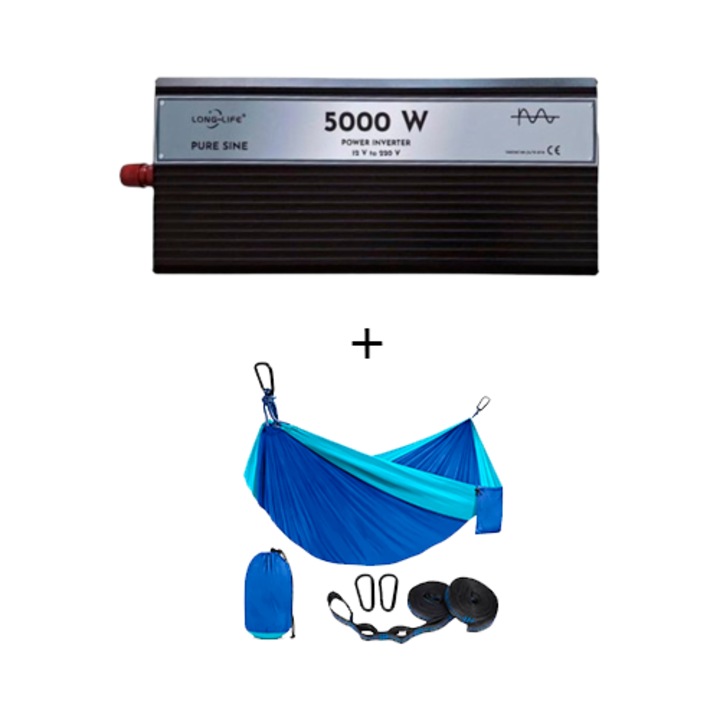 Invertor 5000 W, sinus pur, 12 V - 220 V, auto si sisteme panouri solare, tir, rulota, autorulota, testat osciloscop, barca, casa, si hamac
