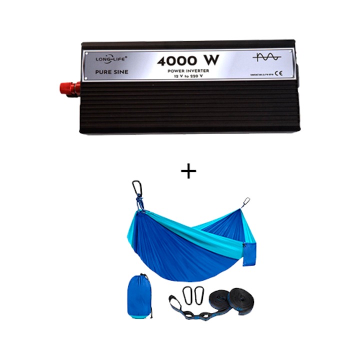 Invertor 4000 W, sinus pur, 12 V - 220 V, auto si sisteme panouri solare, tir, rulota, autorulota, testat osciloscop, barca, casa, si hamac