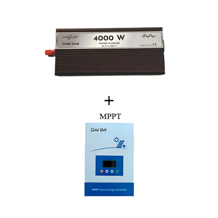 Инвертор 4000 W, чист синус, 24 V - 220 V, системи за кола и соларни панели, стрелба, каравана, дом на колела, тестван с осцилоскоп, лодка, къща, 20A контролер включен
