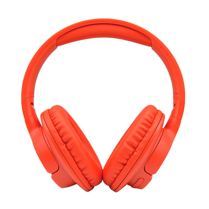 MRKT B455 vezeték nélküli fejhallgató, BT, RGB, USB-C kábel, SD foglalat, összecsukható, piros