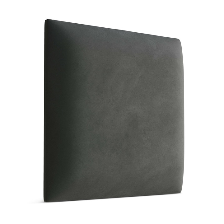 Muralo Panou decorativ de perete, tapitat, 3D, 40 cm x 40 cm Magic Velvet, Patrat, Grafit