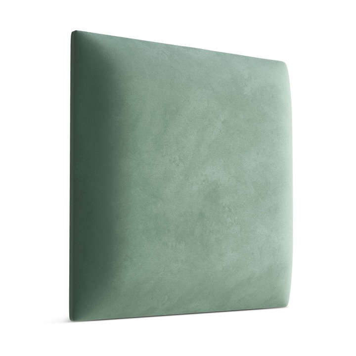 Muralo Panou decorativ de perete, tapitat, 3D, Magic Velvet, 40 cm x 40 cm Patrat, Verde Deschis