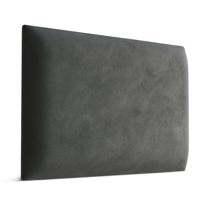 Muralo Panou decorativ de perete, tapitat, 3D, Magic Velvet, 40 cm x 30 cm Dreptunghi, Grafit