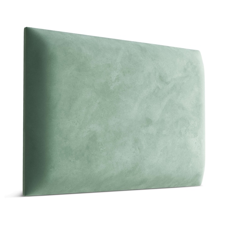 Muralo Panou decorativ de perete, tapitat, 3D, Magic Velvet, 50 cm x 40 cm Dreptunghi, Verde Deschis