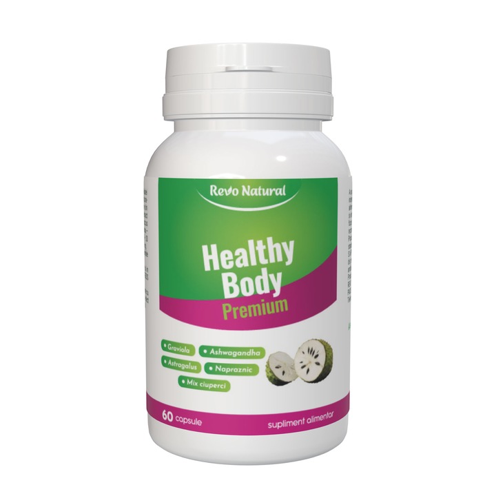 Ashwagandha pentru vitalitate si energie, Healthy Body Premium, 60 capsule, Revo Natural