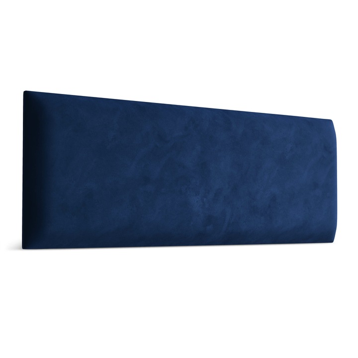 Muralo Panou decorativ de perete, tapitat, 3D, Magic Velvet, 90 cm x 30 cm Dreptunghi, Albastru Inchis, Pentru Sufragerie