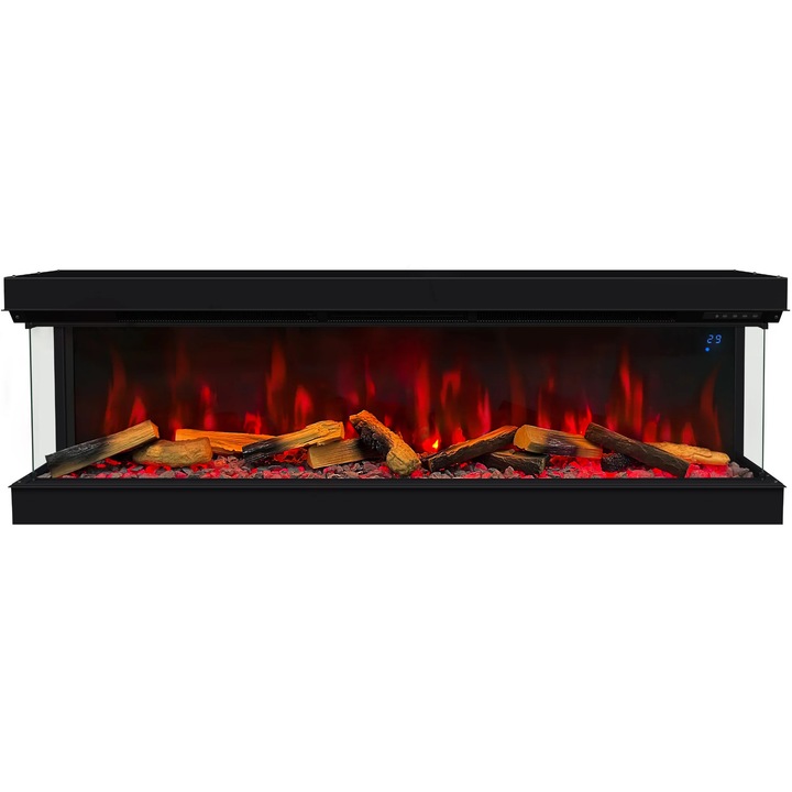 Semineu Electric Smart Incorporabil 3D cu Sunet, WI-FI, 7 culori, 150 cm, Safecare