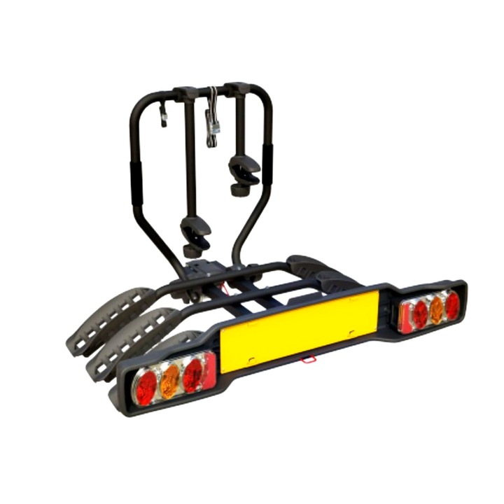 Suport pentru 3 biciclete, Peruzzo Siena 668/3N, cu prindere pe carligul de remorcare, Negru