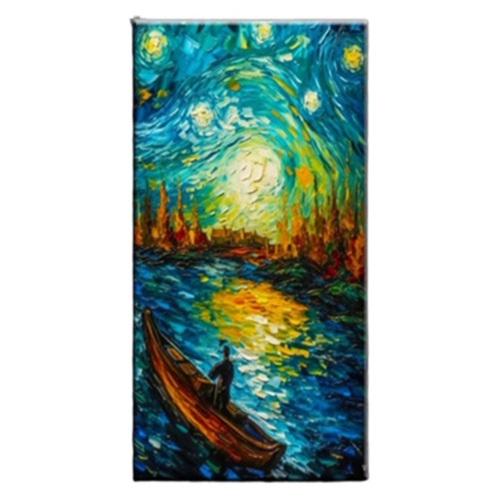 Tablou Canvas, peisaj de toamna, lac, multicolor, 80x110 cm
