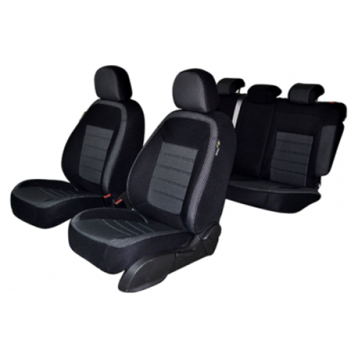 Комплект калъфи за седалки Audi A6 (C7) 2012- (разделна пейка) с L-образни облегалки за глава