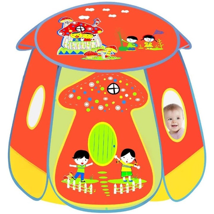 Палатка за игра Mushroom Pop Up, многоцветна, Toyska®