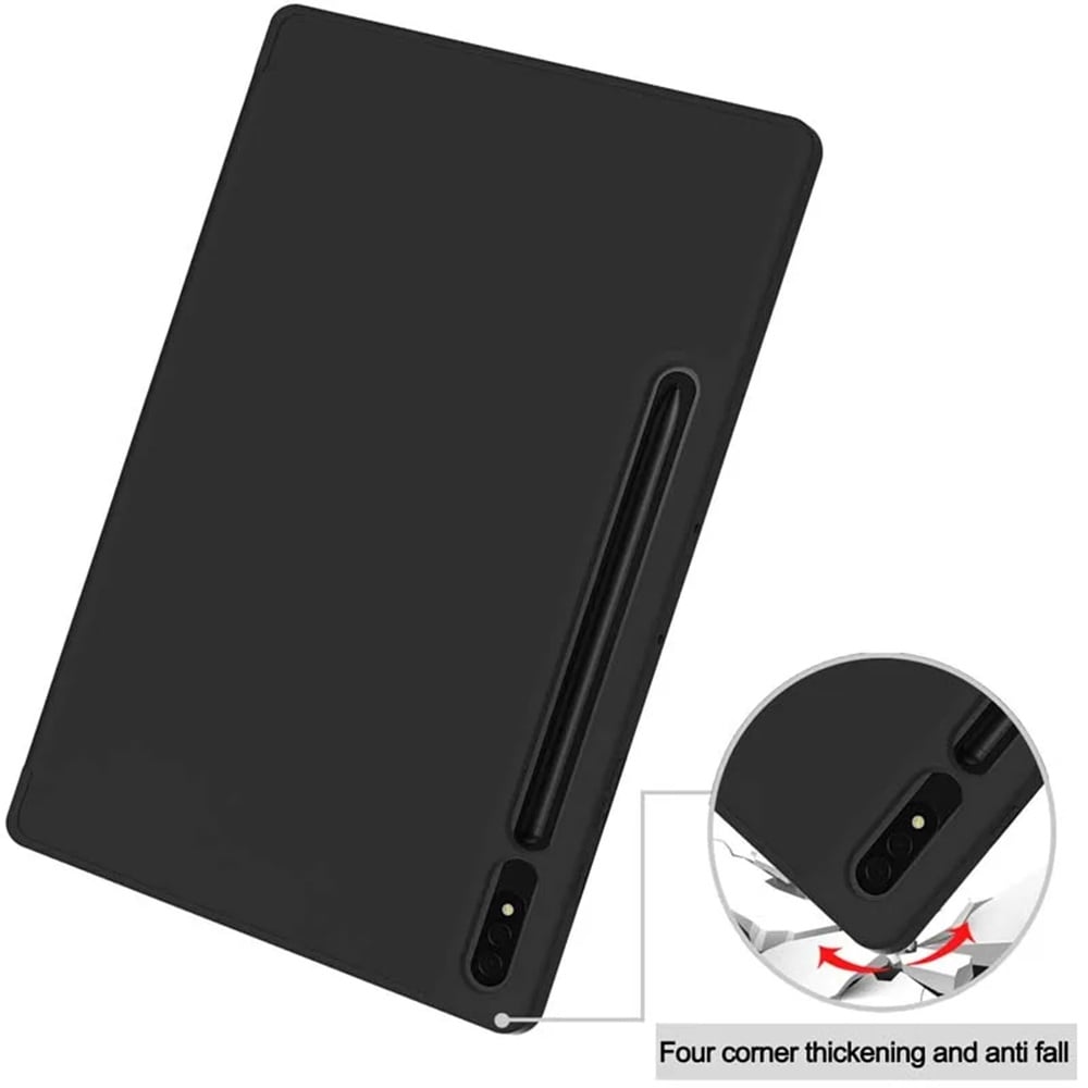 Husa pentru Samsung Galaxy Tab S7 Plus / S8 Plus - Techsuit Flex Trifold - Black