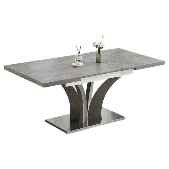 Masa Living Extensibila KJT385 Gri, 140 x 90 x 76 cm