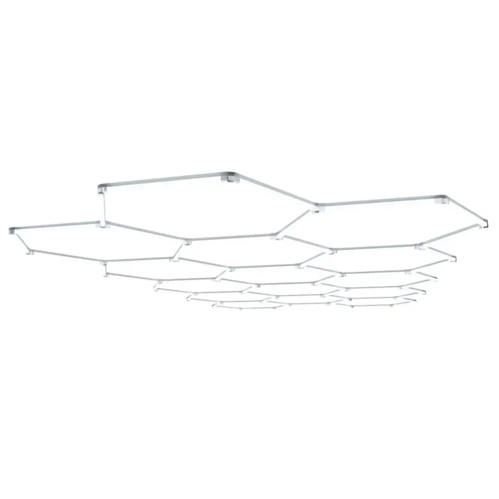 Aplica LED Dimmable - 15 Grid Hexagon LED 4620mm x 2500mm, 110 lm per W / 6500K lumina rece