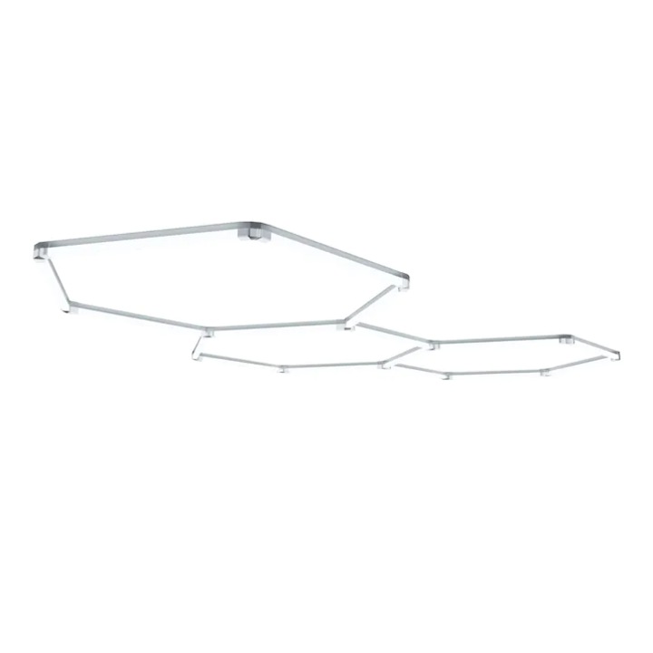 Aplica LED Dimmable - 3 Grid Hexagon LED 2431mm x 1255mm, 110 lm per W / 6500K lumina rece