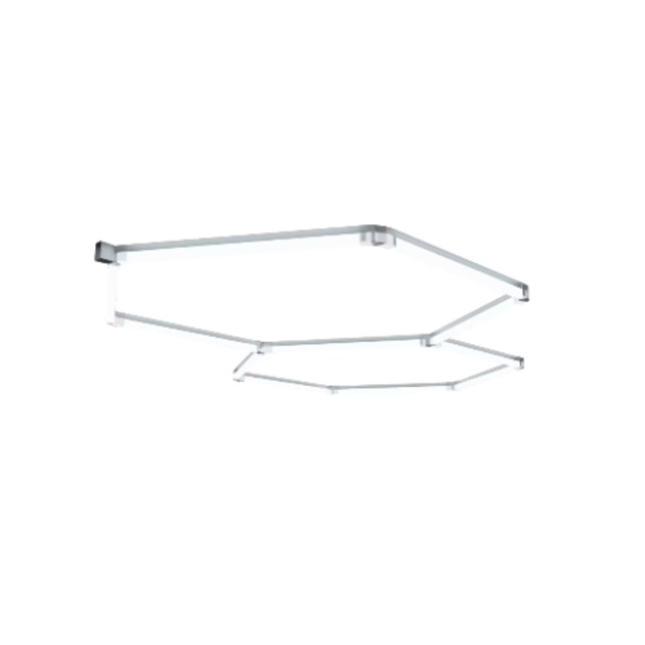 Aplica LED Dimmable - 2 Grid Hexagon LED 1680mm x 970mm, 110 lm per W / 6500K lumina rece