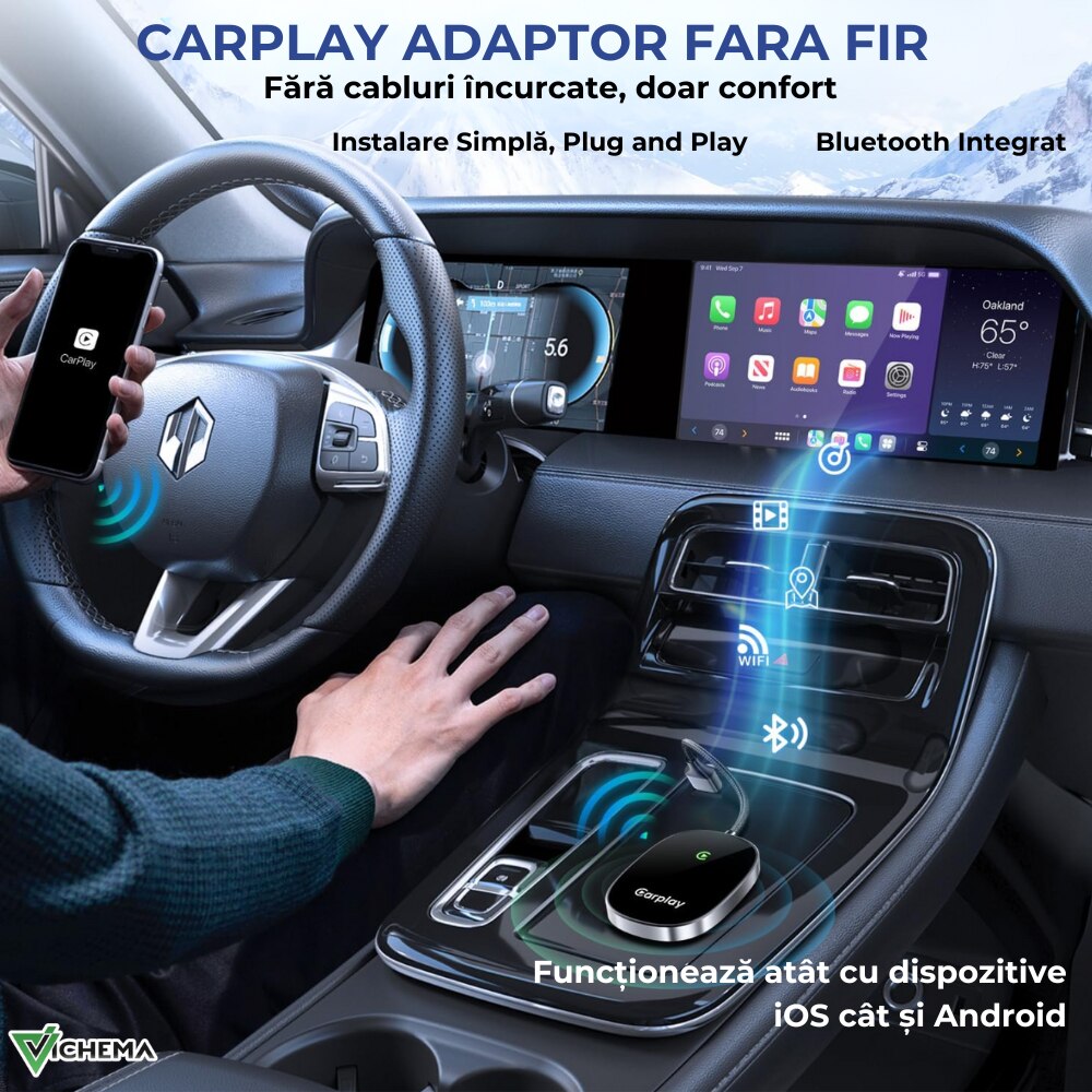 Swiftlink Adapter Adaptor Auto Wireless CarPlay SwiftLink CarPlay Actualizat VICHEMA ...