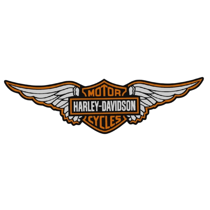 Caseta luminoasa LED, logo "Harley Davidson wings", alimentare 220V, imprimata 3D