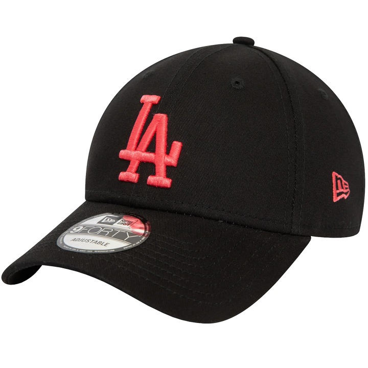 Sapca baseball pentru barbati, New Era League Essentials 940 Los Angeles Dodgers Cap 60435202, Negru, OSFM