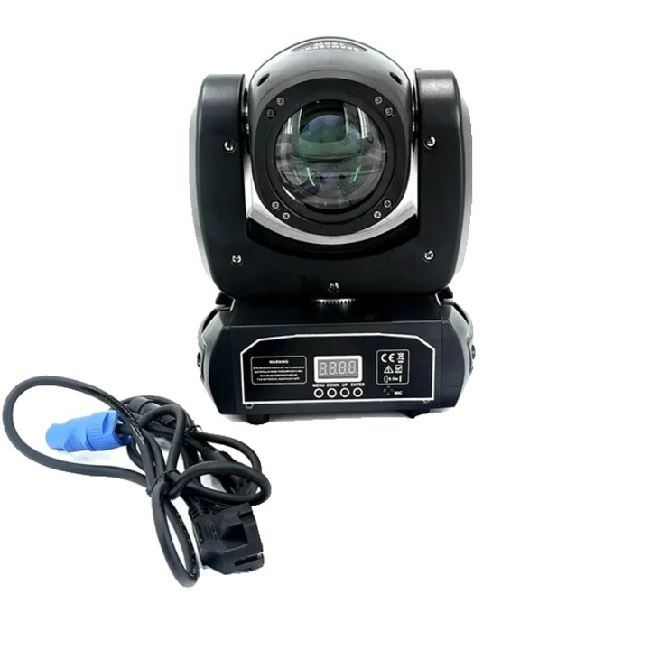 Lumina LED Moving Head, 120W, 8 prisme rotative, 8 culori, 27x23x16cm, EU Plug