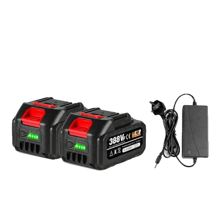 Makita kompatibilis akkumulátor és töltő készlet, 388VF, 22500mAh, 18-20V, dobozban