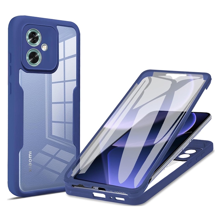 Калъф за Oppo A79 5G/OnePlus Nord N30 SE DaDen® ColorVerse 360, устойчив на удари, пълна защита на задния екран, син