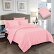 Lenjerie de pat Damasc, Policoton, 6 piese, cearceaf cu elastic 180x200cm, pentru pat dublu, roz deschis,, Ralex Pucioasa, LDP-POLI-6P-CRF-180x200-ROZ-DESCHIS-P56