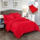 Lenjerie de pat Damasc, Policoton, 6 piese, cearceaf cu elastic 180x200cm, pentru pat dublu, rosie, Ralex Pucioasa, LDP-POLI-6P-CRF-180x200-ROSIE-P61