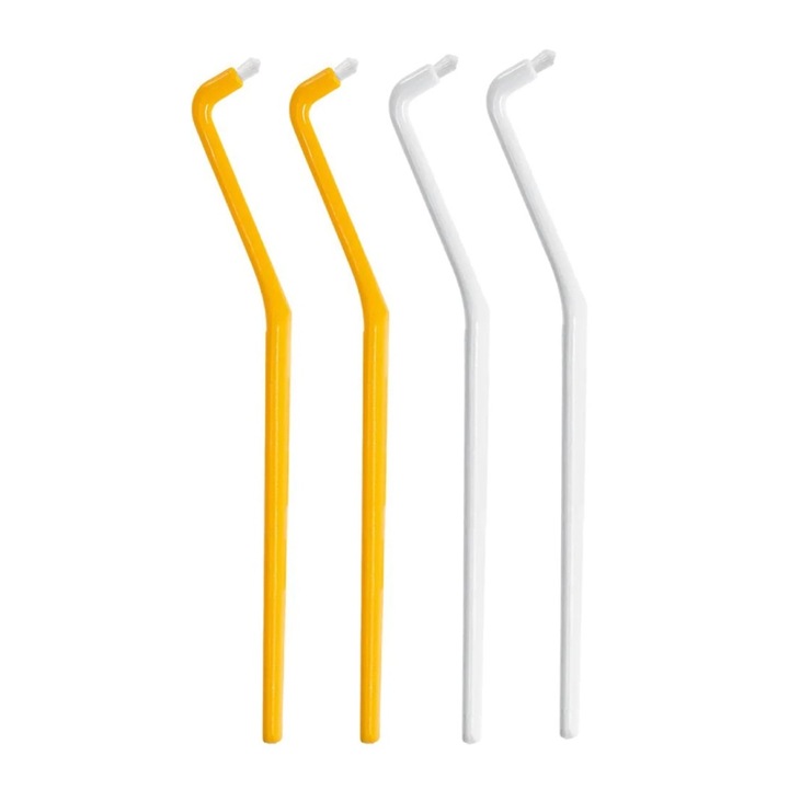 Fogkefe szett, DR. THOMSEN Mono Clean 6003716 20-37, Puha végekkel, 4 db, Sárga/Fehér