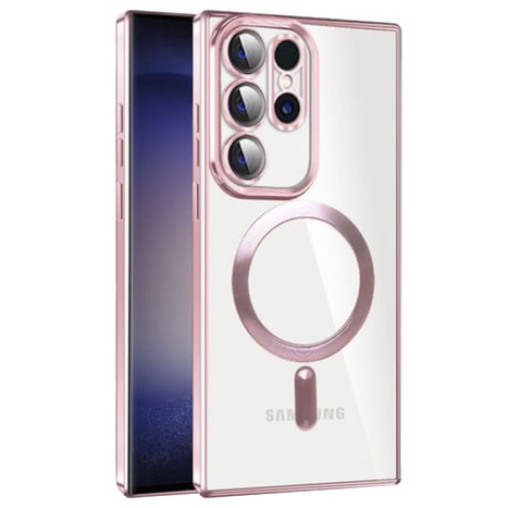 Husa pentru Samsung Galaxy S21 Ultra 5G, V1049, Poliuretan, Pink