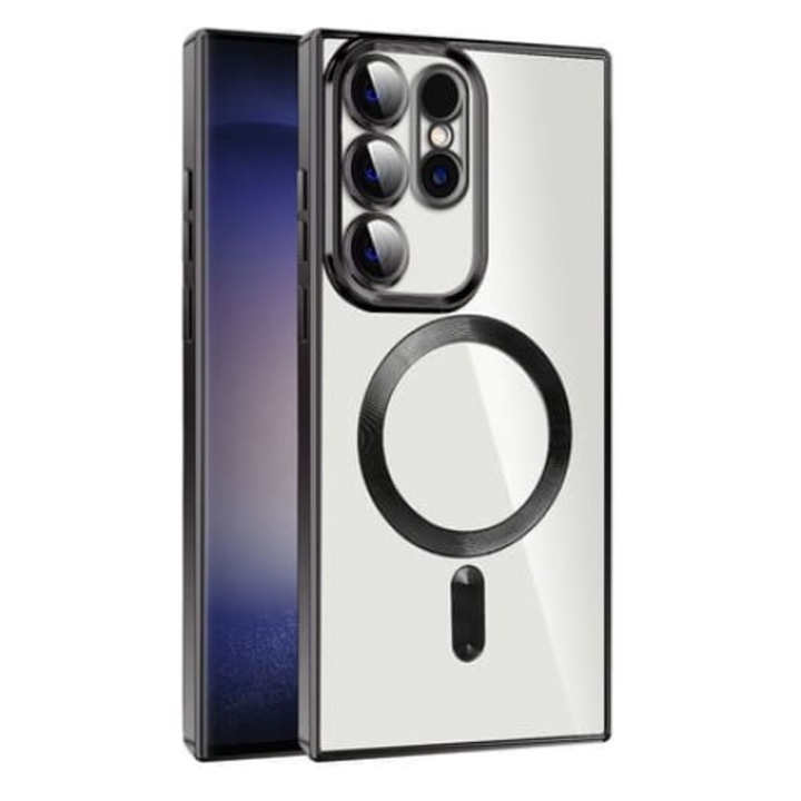 Калъф за Samsung Galaxy S22 Ultra 5G Techsuit Luxury Crystal MagSafe черен