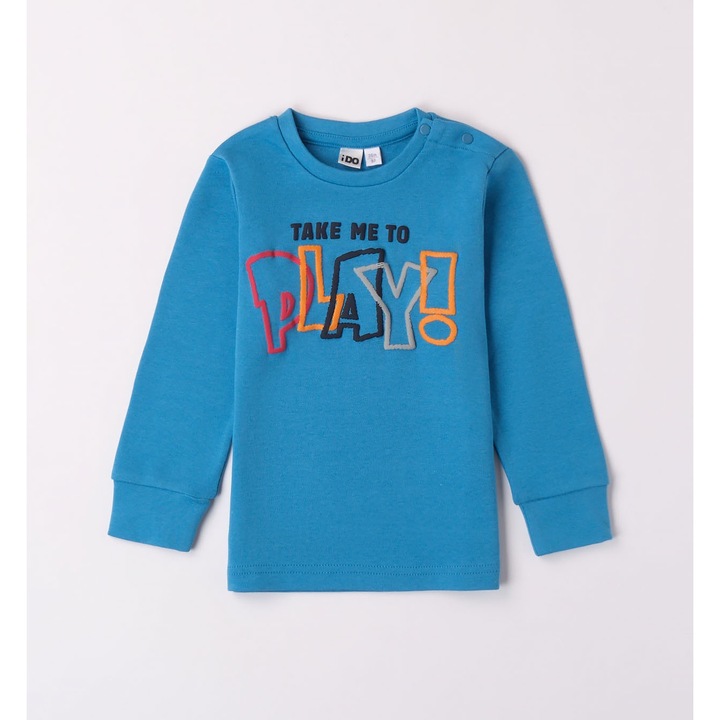 Nyomtatott blúz fiúknak, I Do, 4.7423, kék, Kék