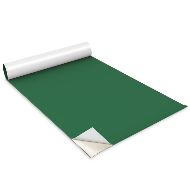 Folie de mobila autoadeziva, Wallfluent, Verde inchis, 100x50 cm, 010130570010000019100