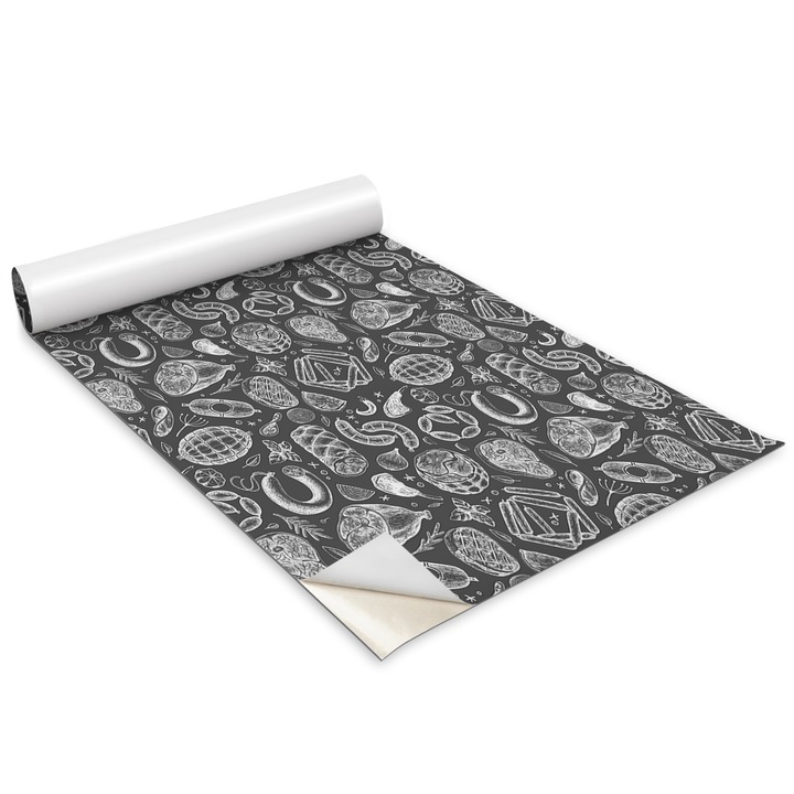 Folie de mobila autoadeziva, Wallfluent, Sunci si carnati, Black Chess, 100x50 cm, 010130570010000028011