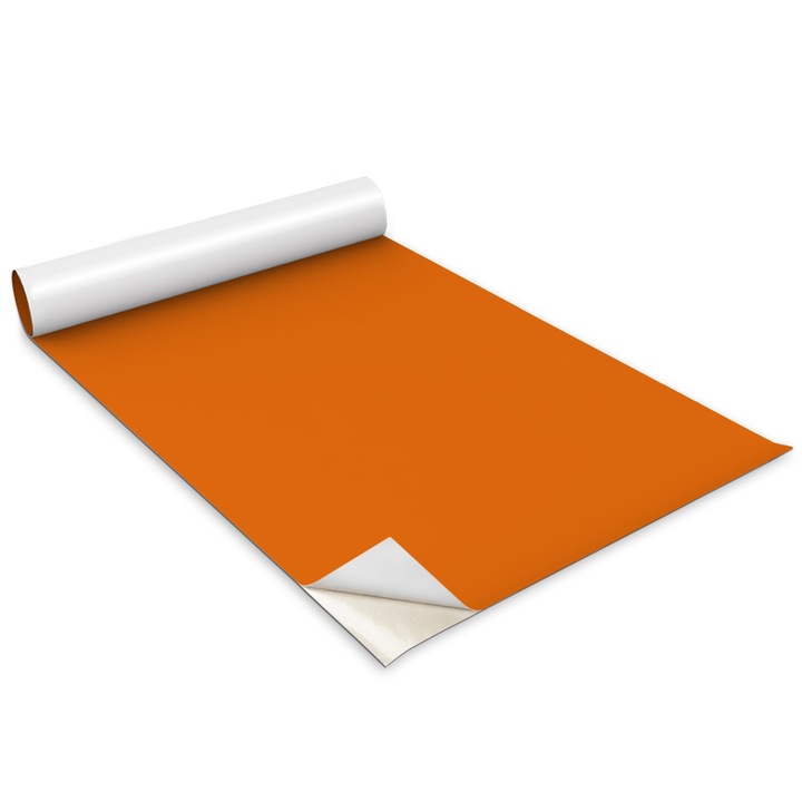 Folie de mobila autoadeziva, Wallfluent, culoare portocalie, Portocaliu, 100x50 cm, 010130570010000260259