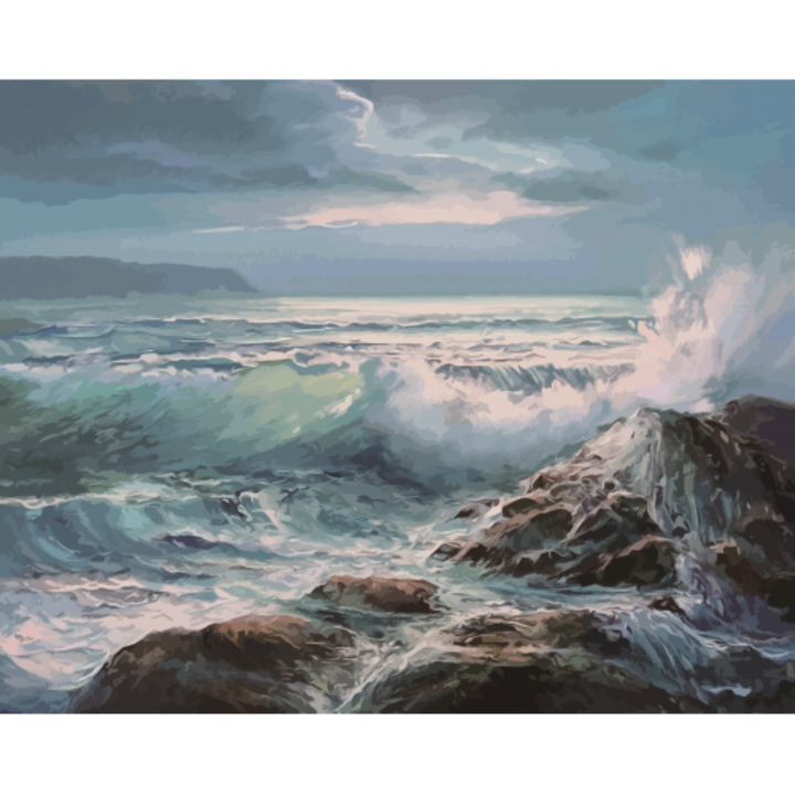 Рисуване по номера Art-hobby, Море, 0166, размер 40x50 см, морски пейзаж