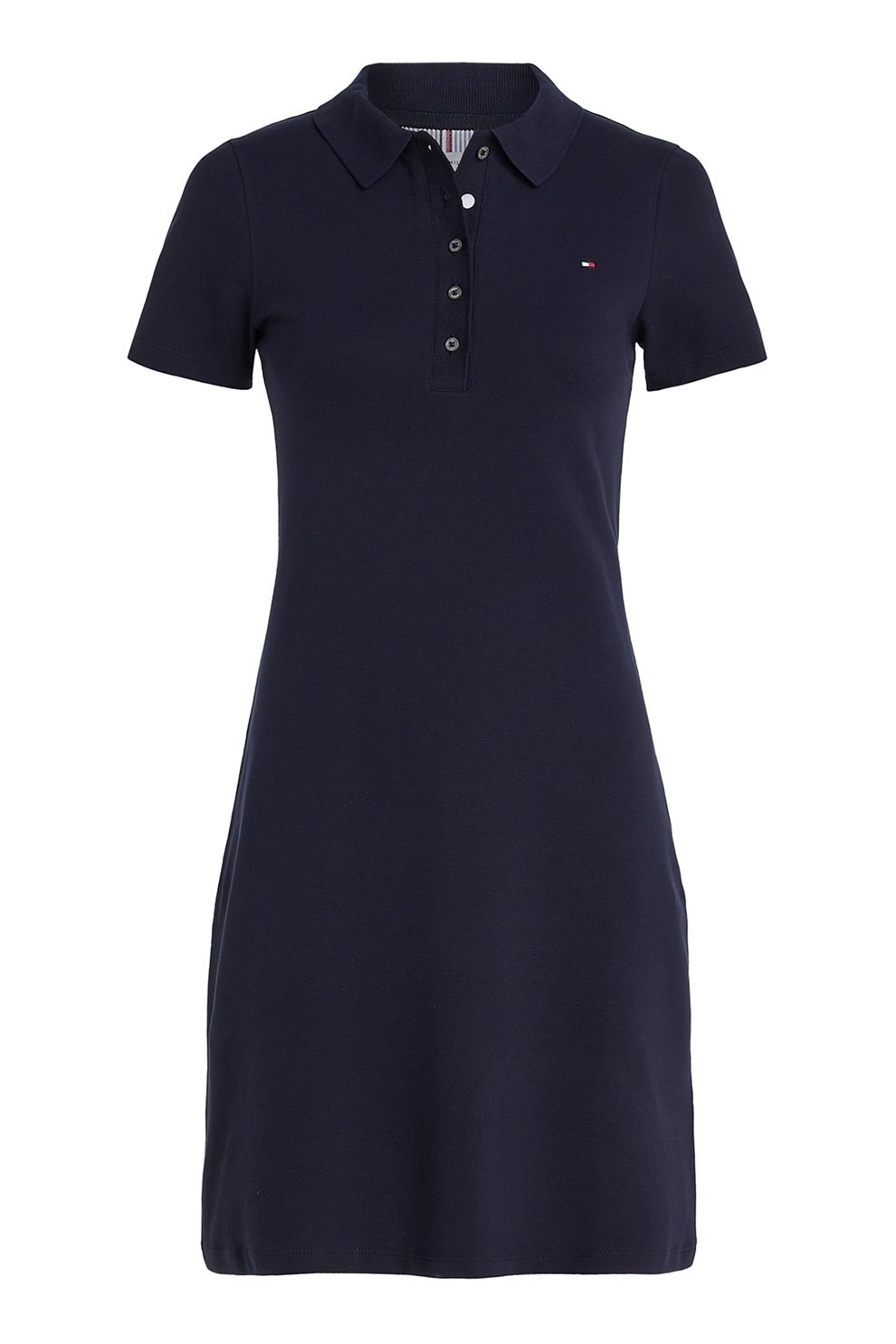 Tommy Hilfiger, Rochie dreapta cu fenta cu nasturi, Albastru ultramarin, XL