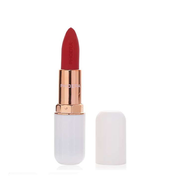 Ruj mat Phoera absolute matte lipstick 3, 8 gr rezistent la transfer Berry 107