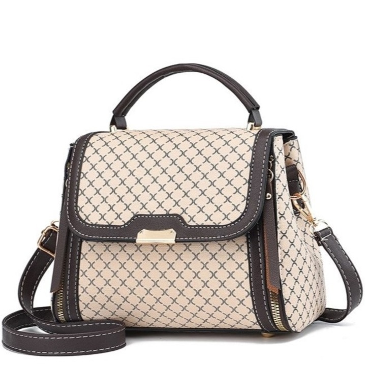 Geanta dama Freeland B1186, Piele ecologica, Bej