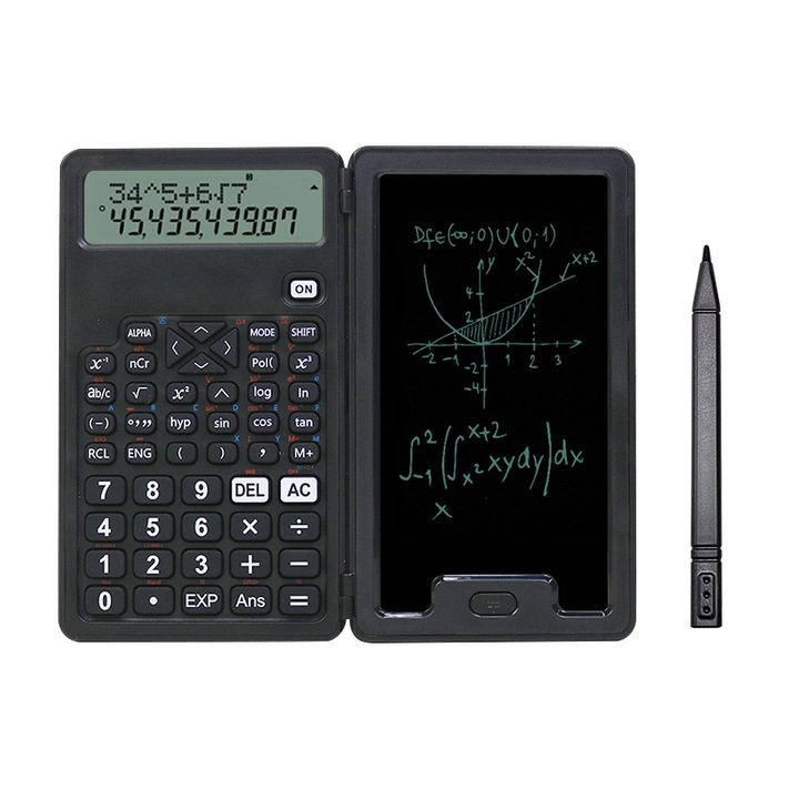 Настолен компютър JESWO, с таблет и химикал, 5 инча LCD екран, 12 цифри, черен, 12.9x7.5x1.55cm