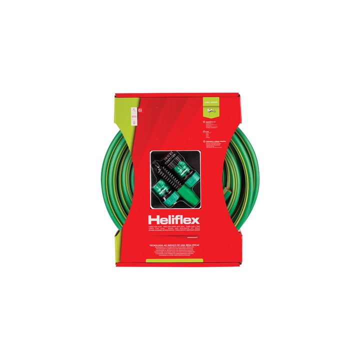 Kerti tömlő, Ø19mm×25m, HELIJARDIM TOP 45, tartozék készlet