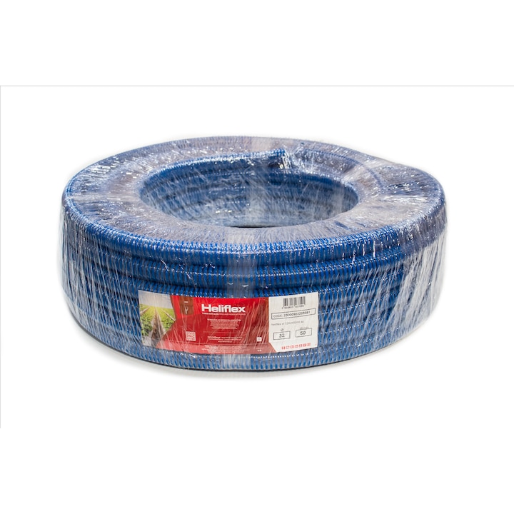 Смукателен маркуч Ø32mm(1-1/4")×50m HELIFLEX XL син, нагнетателен