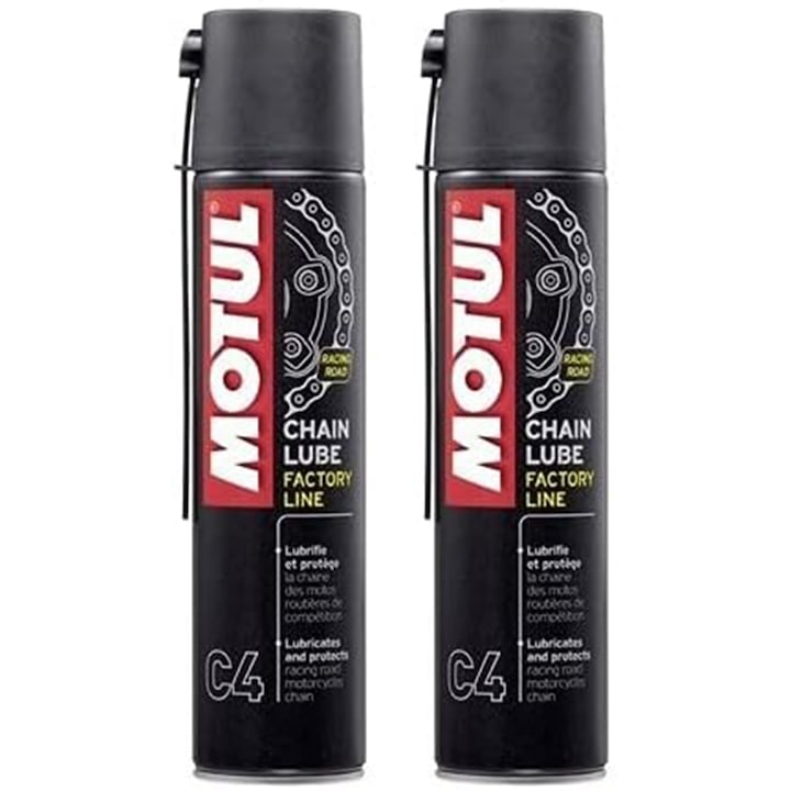Комплект 2 спрея Motul C4 Factory Line за смазване на вериги 400 мл