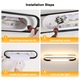 Plafoniera Led, Toolight, Aluminiu, 220V, 30W, Dimensiune 40*12cm, Ovala, Lumina Calda, Negru/Alb