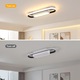 Plafoniera Led, Toolight, Aluminiu, 220V, 30W, Dimensiune 40*12cm, Ovala, Lumina Calda, Negru/Alb