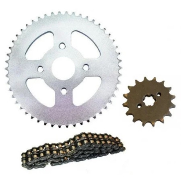 ATV sebességváltó lánc készlet 428 - 128L és fogaskerekek 428-38T / 428-15T (2. modell) C35-074