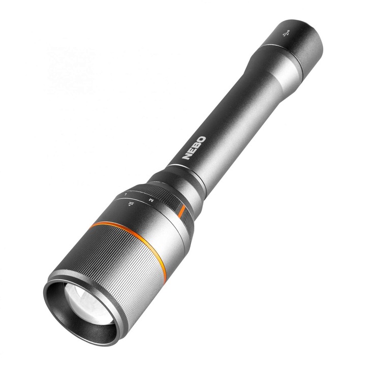 Професионален фенер с батерия, Nebo 5000 lm, Алуминий, IP67, Power Bank функция 4500 mAh, Li-Ion
