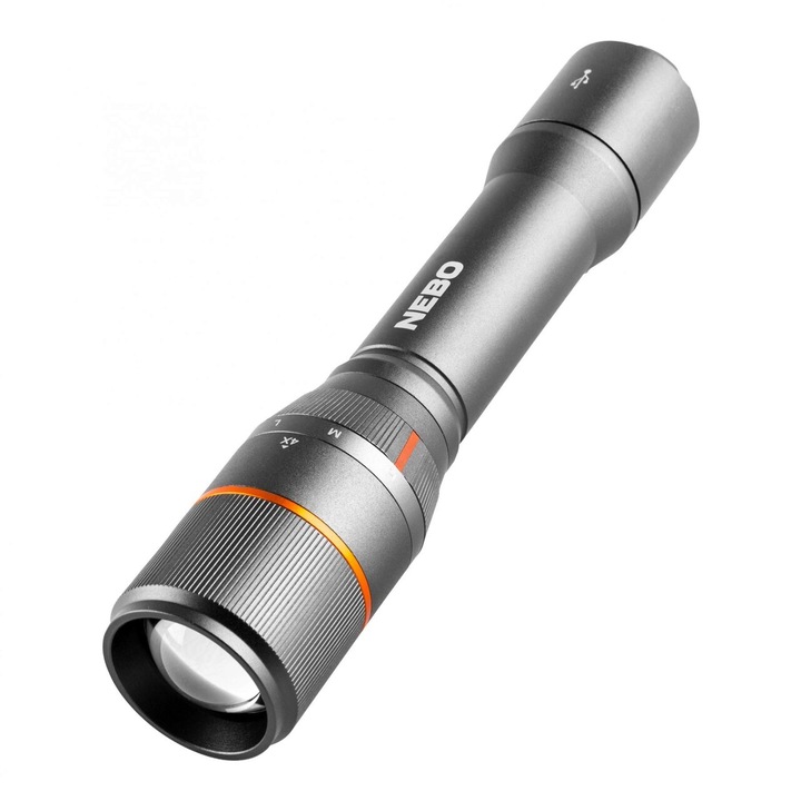 Професионален фенер Nebo, 2000 lm, IP67, Li-Ion батерия, Анодизиран алуминий