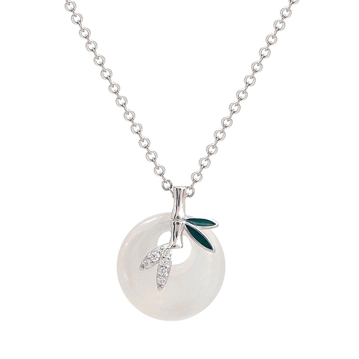 Colier YISYNIM, titan, argintiu